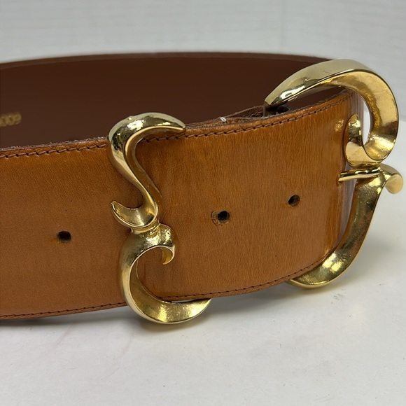 Linda Allard for Ellen Tracy Buffalo Calf Leather Belt 110009 main image 6